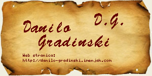 Danilo Gradinski vizit kartica